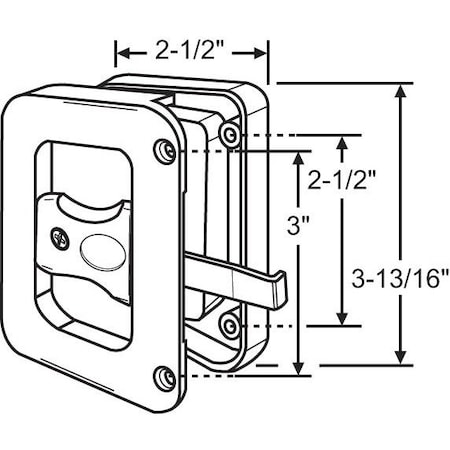 PATIO SCREEN HANDLE ASSY